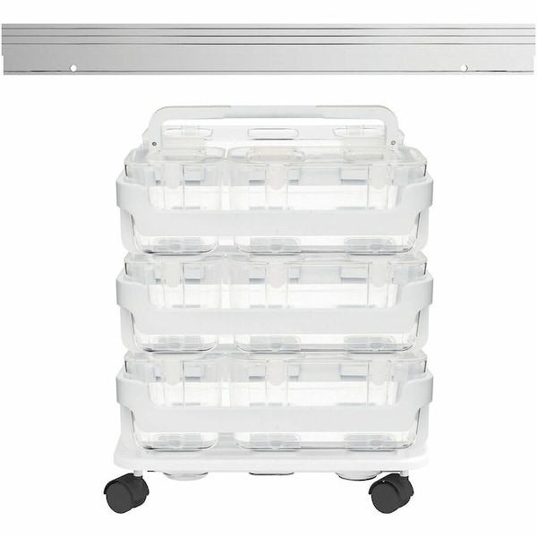 Deflecto Stackable Caddy Organizer Multi-Pack Bundle - 17.30in Height x 16in Width x 11in Depth - Floor - 329003BB - main