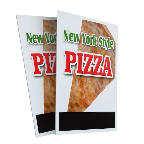 Signmission New York Style Pizza, Plastic Signs Only 24 Inch x 36 Inch, Corrugated Plastic, 2PK CSB-2436-2PACK-New York Style Pizza - main