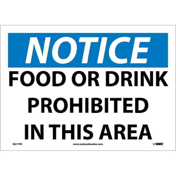 Nmc Notice Food Or Drink Is Prohibited In This Area, N277PB N277PB - main