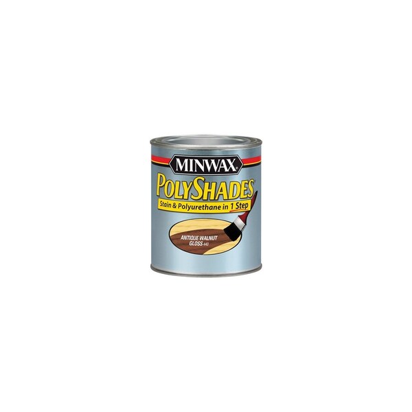 Minwax Co, The Gloss Antique Walnut Polyshades Wood Stain, Qt. 61440 - main