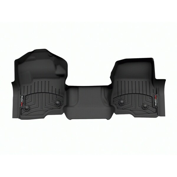 Weathertech Black, Front FloorLiner for Vinyl Floors Over The Hump 4410331V - main