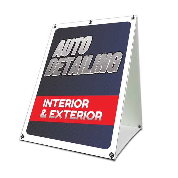 Signmission Auto Detailing, 36 Inch x 24 Inch A-frame Yard Sign, Coroplast Yard Sign SBC-2436-30341 - main