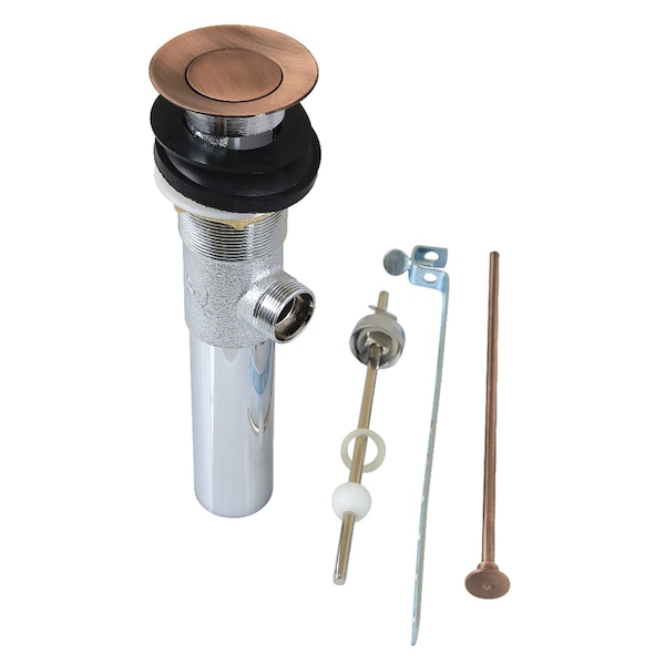 Kingston Brass Brass Pop-Up Drain with Overflow, 22 Gauge, Antique Copper KB100AC - main