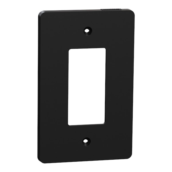 Square D Cover Frame, X Series, 1 Gang, Black, Number of Gangs: 1 Plastic, Matte Finish, Black SQWS141001BK - main