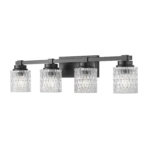 Z-Lite Jacqueline Matte Black 4 Light Vanity 6101-4V-MB - main