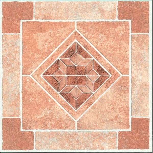 Prosource Vinyl Floor Tile, 12 in L Tile, 12 in W Tile, Square Edge, Diamond Stone, 45PK CL2071 - main
