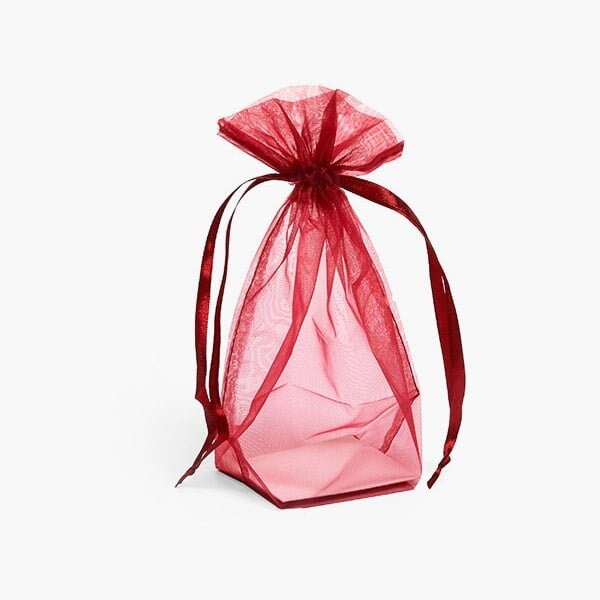 Nashville Wraps Burgundy Square Gusseted Sheer Bag, 2.75x2.75x8, 10PK GHB228BU - main