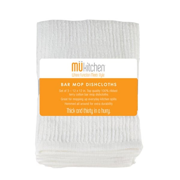 Mukitchen 6600-1203 Flour Sack towel set-3-Cool Colors- 4 sets 6610-1200 - main