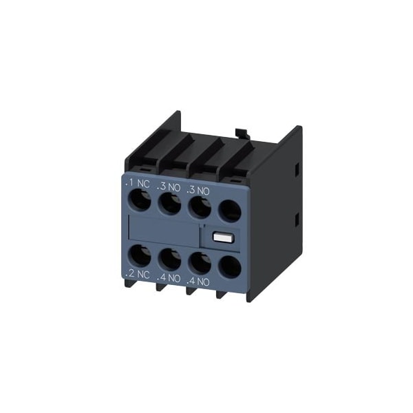 Siemens auxiliary switch, on the front, 2 NO + 1 NC, .1/.2, .3/.4, .3/.4, --/-- 3RH2911-1HA21 - main