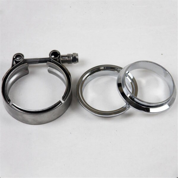 Granatelli Motor Sports 2.5 in. Mating Male to Female Flanges with V-Band Clamp Included 308525-1 - main