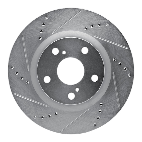 Dynamic Friction Co DFC Brake Rotor - Drilled and Slotted - Silver 631-46005L - main