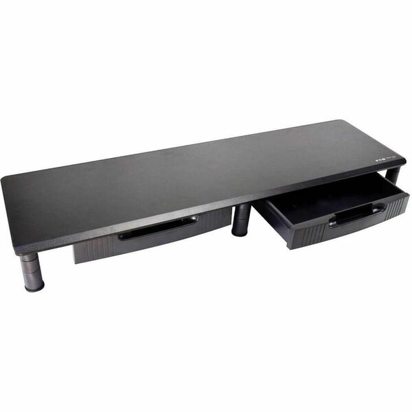 Eaton Tripp Lite Series Extra-Wide Dual-Monitor Riser with Storage Drawers, 39 x 11 in., Black, TAA MR4011DTAA - main