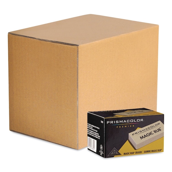 Prismacolor MAGIC RUB Eraser, For Pencil/Ink Marks, Rectangular Block, Medium, Off-White, 432PK 73201CS - main