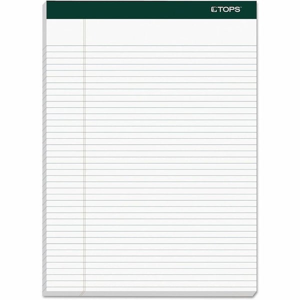 Tops 8-1/2 x 11-3/4" White Narrow Ruled Pad, 100 Pg, Pk4 TOP99612 - main