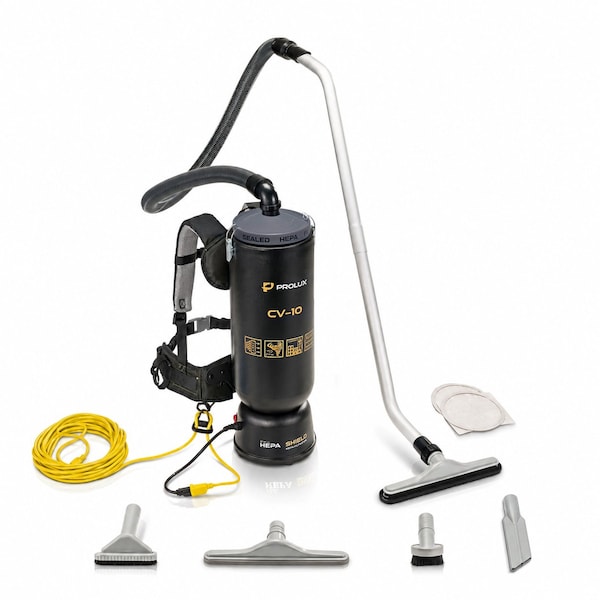 Prolux Powerful Lightweight 10 Quart Backpack Vacuum w/ 1 1/2in Tool Kit 19pl10qt - main