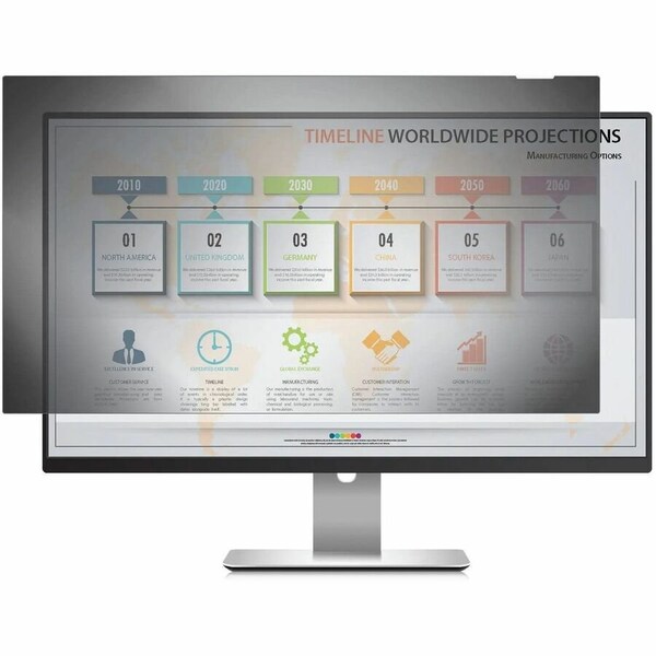 Rocstor PrivacyView 30in Widescreen Monitor Privacy Screen Filter - 16:10 - Unframed - Blue Light PV0038-B1 - main