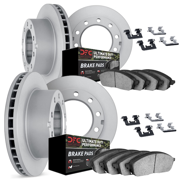 Dynamic Friction Co DFC Brake Rotor- Heavy Duty Brake Pad includes Hardware 6414-40024 - main