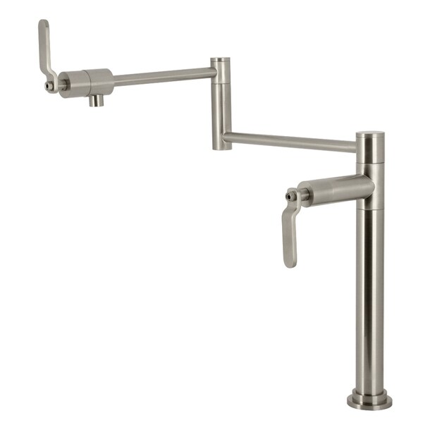 Kingston Brass Deck Mount Pot Filler Faucet, Brushed Nickel KS4708KL - main