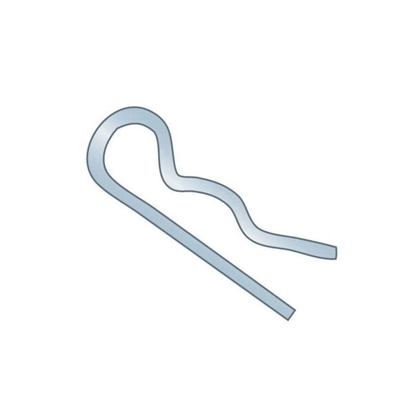 Huyett Bridge Pin, Zinc Plated Spring Steel, 0.032 in Wire Dia x 0.562 in Length x Fits 1/8 in Shaft BP-112 - main