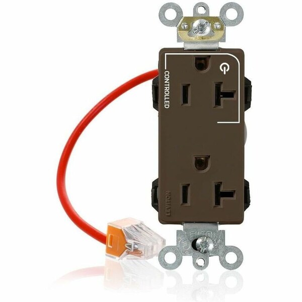 Leviton Straight Blade Receptacle, 5-20R, 20 A, 125V AC, Flush Mount, Self-Grounded M1636-1C - main
