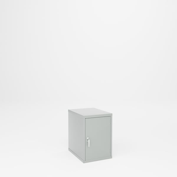 Pucel Pedestal Door Cabinet, 18 in W x 26 in H x 24 in D, Gray BC-1 - main