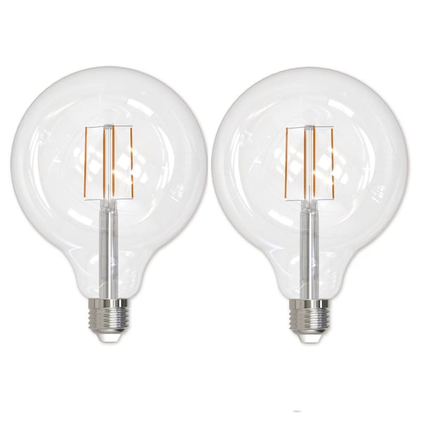 Bulbrite 60-Watt Equivalent Dimmable G40 Vintage Edison LED Light Bulb with Medium (E26) Base, 3000K, 2PK 862698 - main