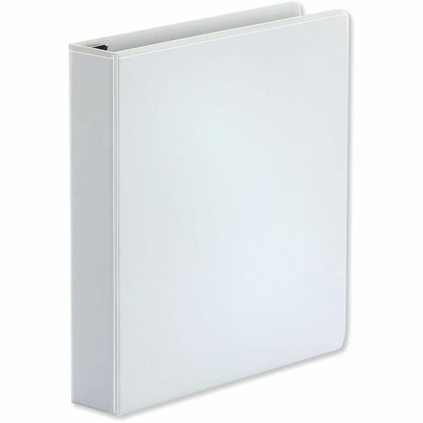 Universal One Comfort Grip Deluxe Plus D-Ring View Binder, 1-1/2" Capacity, 8-1/2 x 11, White UNV30722*** - main