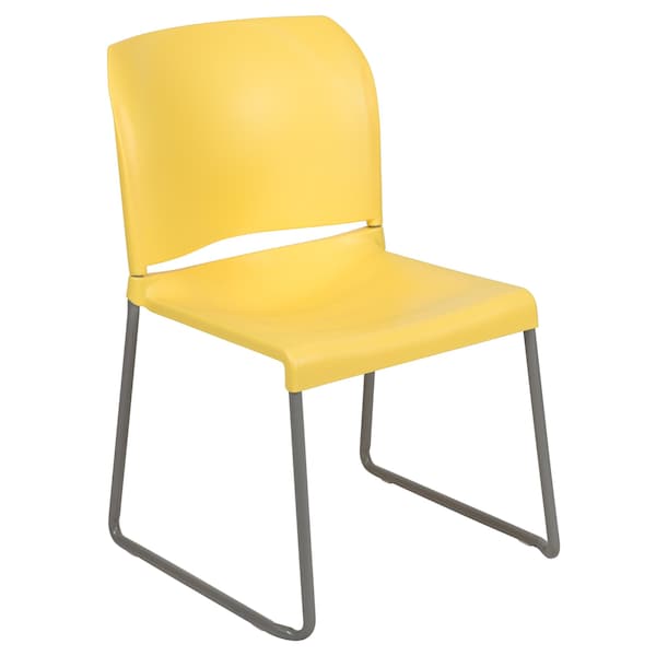 Flash Furniture Yellow Plastic Stack Chair RUT-238A-YL-GG - main