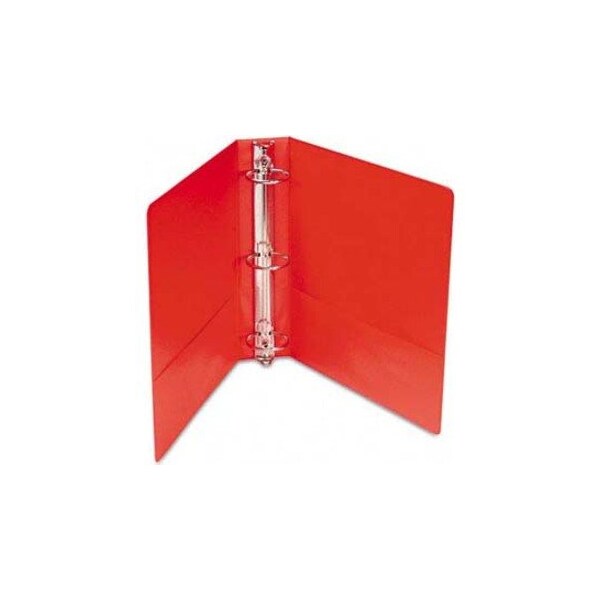Universal Suede Finish Vinyl Round Ring Binder, 2 Capacity, Red 34403 - main