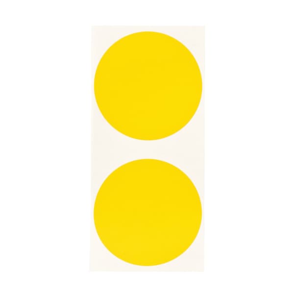 Brady Aisle Marking Tape Dots - Adhesive Vinyl, Solid Color, Yellow, 3in, 500PK 121034 - main