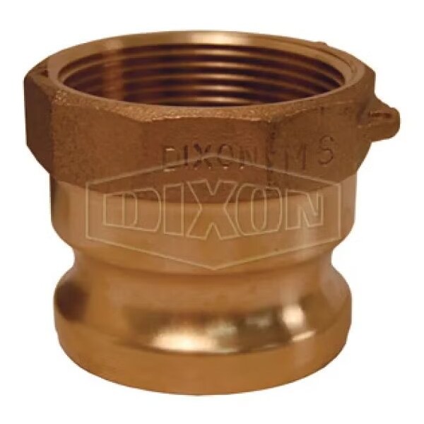Dixon Boss-Lock Type A Cam and Groove Adapter, 6 in, Male Adapter x FNPT, Brass, Domestic 600-A-BR - main