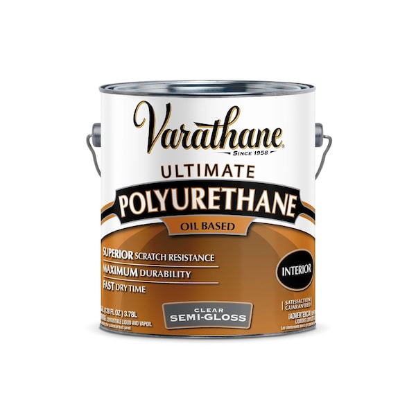 Rust-Oleum Polyurethane, Clear, Semi-Gloss, 1 gal. 6032 - main