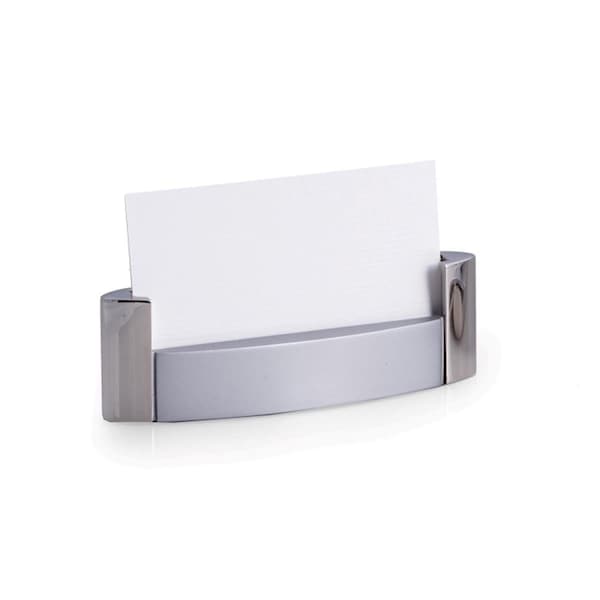 Bey Berk International Bey-Berk International Shiny & Satin Finished Silver Plated Business Card Holder - Silver D314 - main