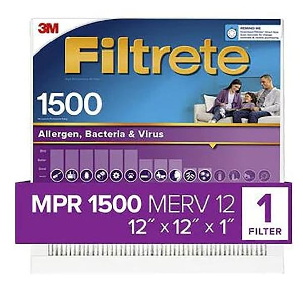 Filtrete Pleated Air Filter 1500MPR 12x12x1 2010-4 - main