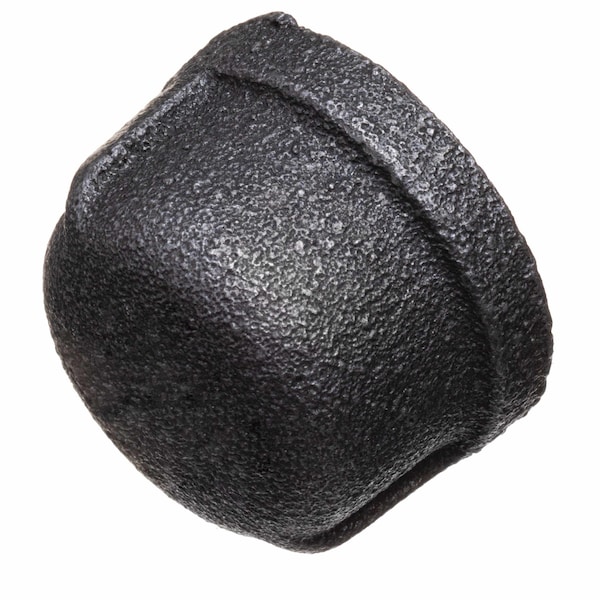 Usa Industrials Pipe Fittings - Black-Coated Malleable Iron - Class 150 - Round Cap - 3in NPT Female ZUSA-PF-21022 - main