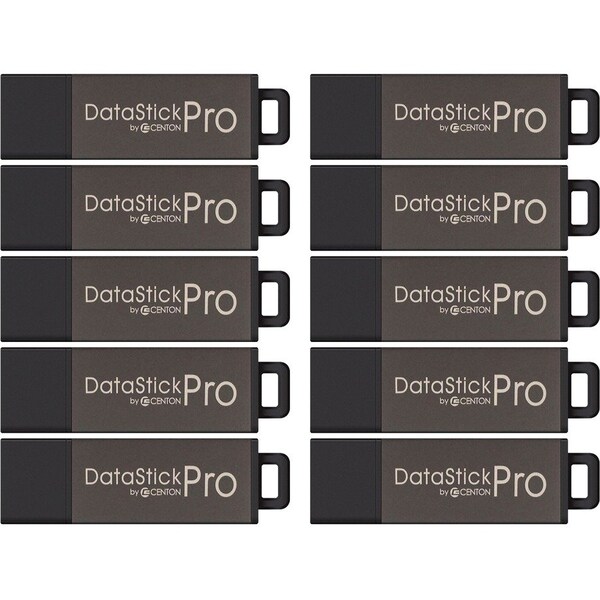 Centon 2 GB DataStick Pro USB 2.0 Flash Drive - 2 GB - USB 2.0 - Gray - 5 Year Warranty - 25 Pack S1-U2P1-2G25PK - main