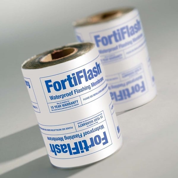 Fortiflash Henry Window Wrap and Flashing Tape, 75 ft L, 12 in W, Rubberized Asphalt, Black HE010FFR976 - main