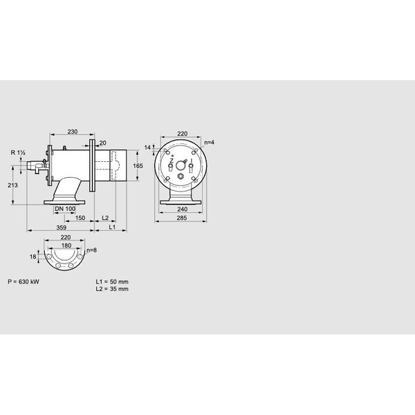 Honeywell Kromschroder ZIO 165KM 50/35 36 D, BURNERS GAS, INSTAL KS84246216 - main