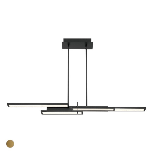 Eurofase Cameno Contemporary LED Chandelier, 1-Light, 7100 Lumens, Soft White/Matte Black 37062-019 - main