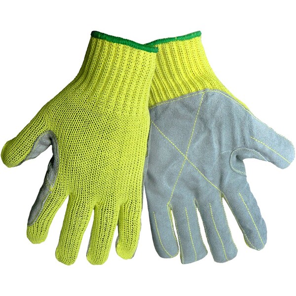 Global Glove K300LFE Economy Kevlar Leather Face Gloves w/Knit Wrist Cuff, Cut Resistant, XL, 12PK K300LFE-10 - main