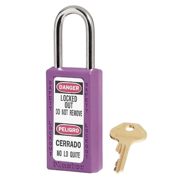 Nmc Purple W/3 Body Safety Lock-Out Padlo MP411P - main