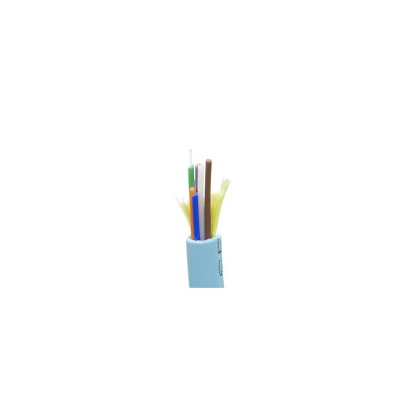 Cable Wholesale 6 Fiber Indoor Distribution Fiber Optic Cable, Multimode 50/125 OM3, Corning, 10 Gbit, Aqua, 10F2-306NH - main
