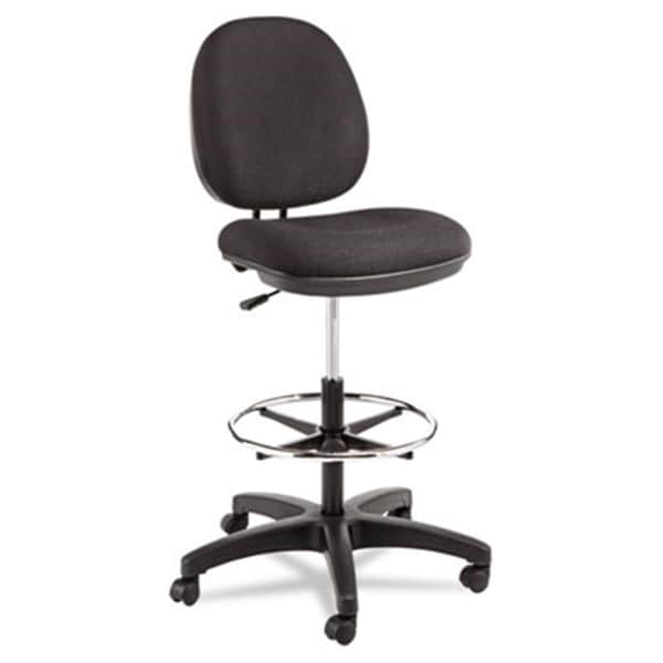 Alera Technologies Interval Series Swivel Task Stool- 100 Percent Acrylic With Tone-On-Tone Pattern- Black IN4611 - main