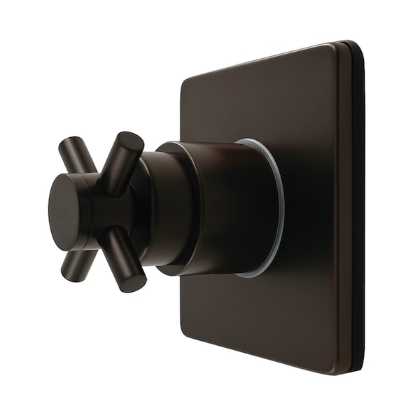 Kingston Brass Single-Handle Six-Way Diverter Valve with Square Trim Kit, Oil Rubbed Bronze KS4045DX - main