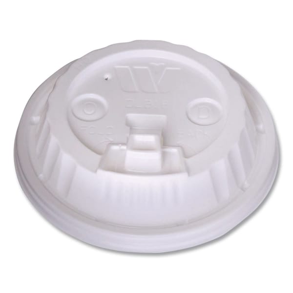Wincup Plastic Lids for Foam Cups and Bowls, Dome, Fits 12 oz to 24 oz Hot Cups, White, 1000PK 222061 - main