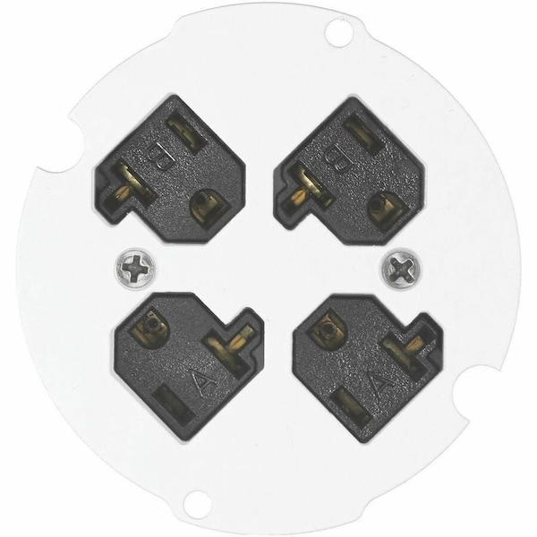 Hubbell Wiring Device-Kellems 4" Series, Sub Plate, Quad 20A 125V Receptacle S1R4SPQUAD - main