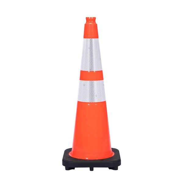 Traffic Kontrol Traffic Safety Cone 28in 7 Lbs, 6in & 4in Reflective Collars, Orange, 50PK TKTC-28-7-OR-2C-50 - main