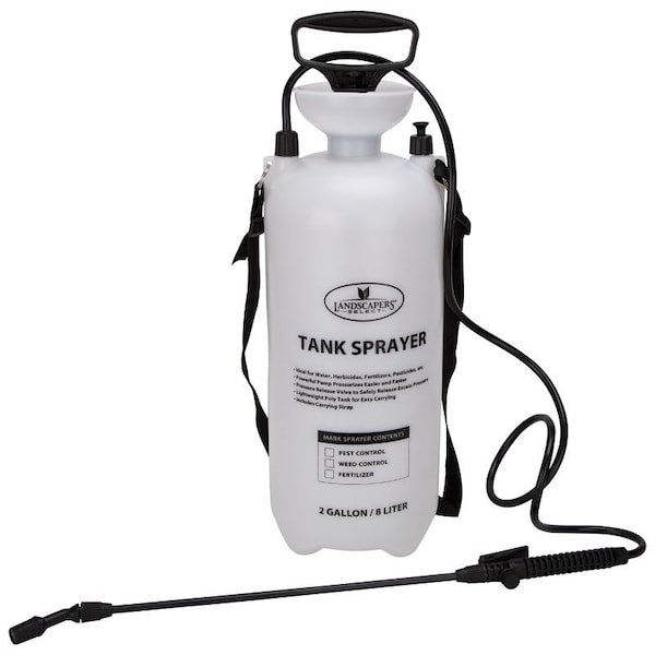 Landscapers Select Compression Sprayer, 2 gal Tank, Polyethylene Tank, 55 in L Hose, White SX-8B - main