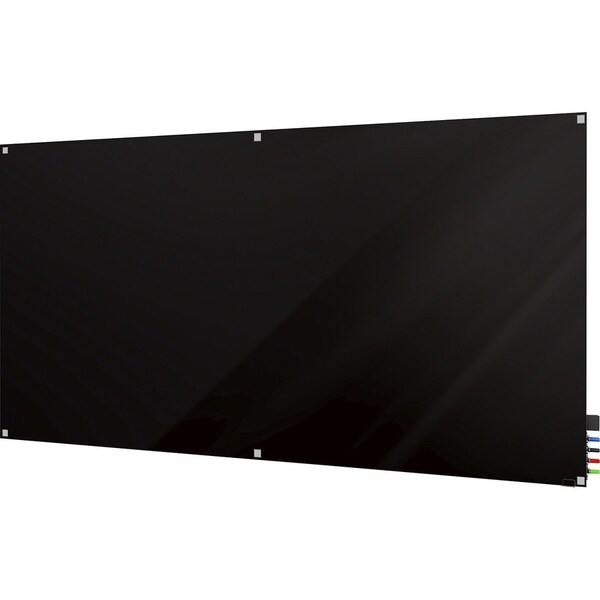 Ghent Dry Erase Board, Glass, 48 in, 72 in, No Frame Frame, Black, Gloss HMYSM46BK - main