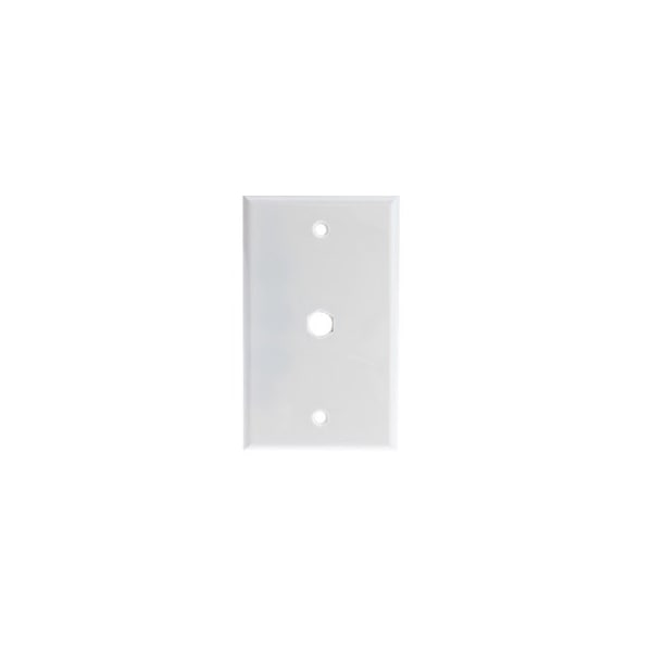 Cable Wholesale Wall Plate, 1 hole for F-pin Connector, White ASF-20254WH - main